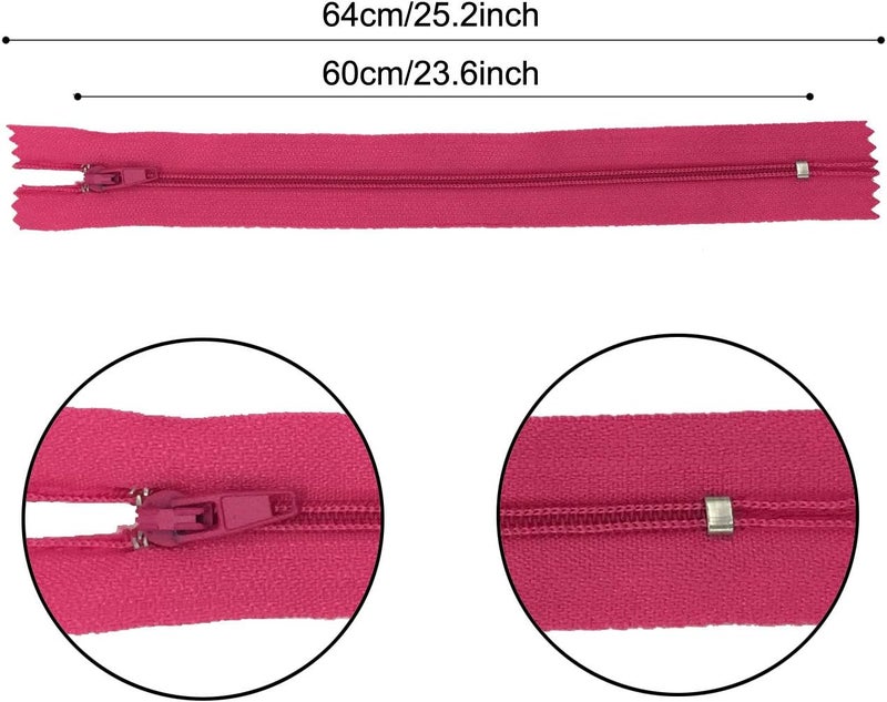 DOITEM 24 x 60 cm / 24 inch Multi-Coloured Nylon Reel Pullers for Sewing and Crafting 24 Colours - Image 3